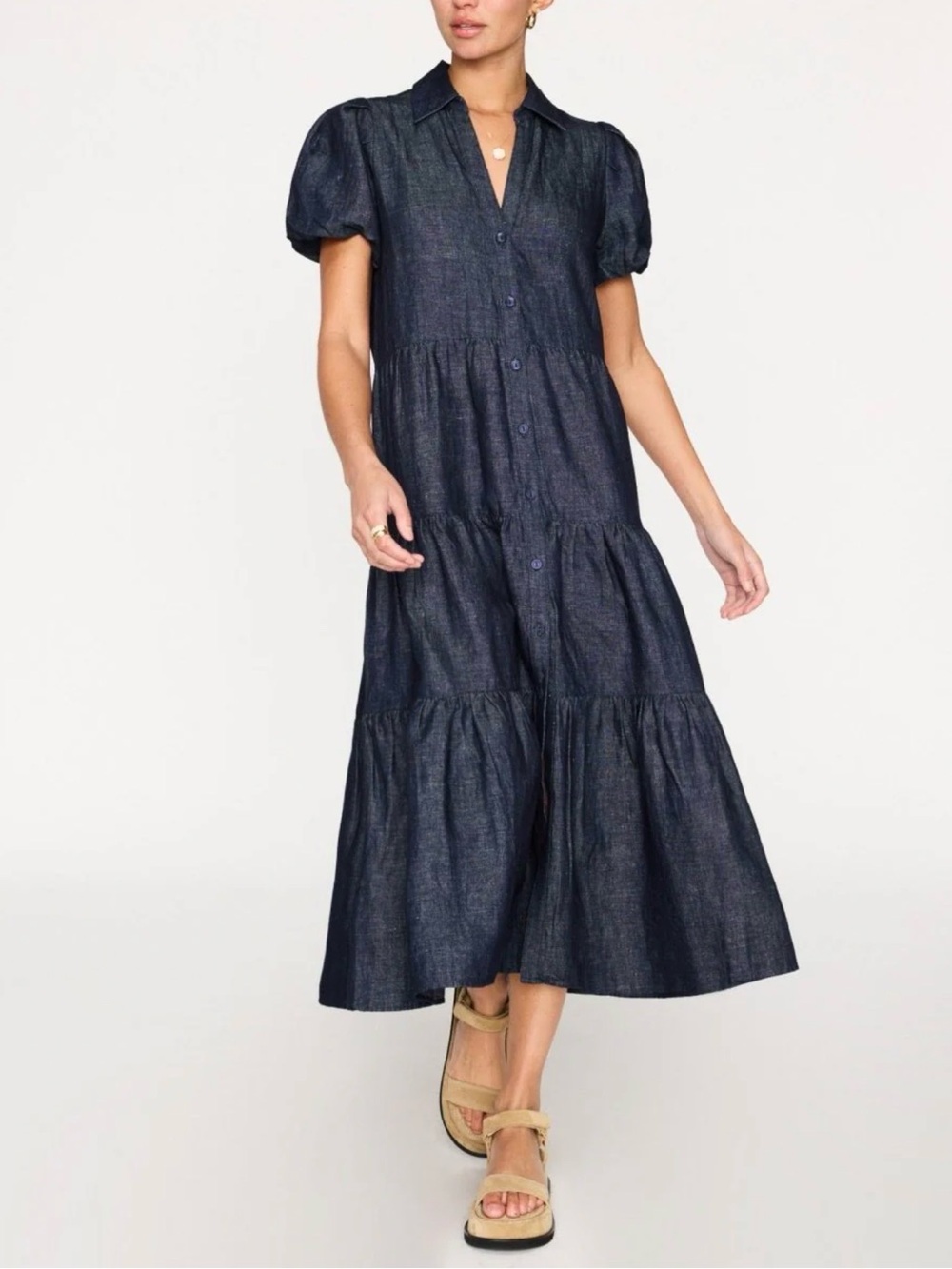 Brochu Walker The Havana Indigo Dress Size S